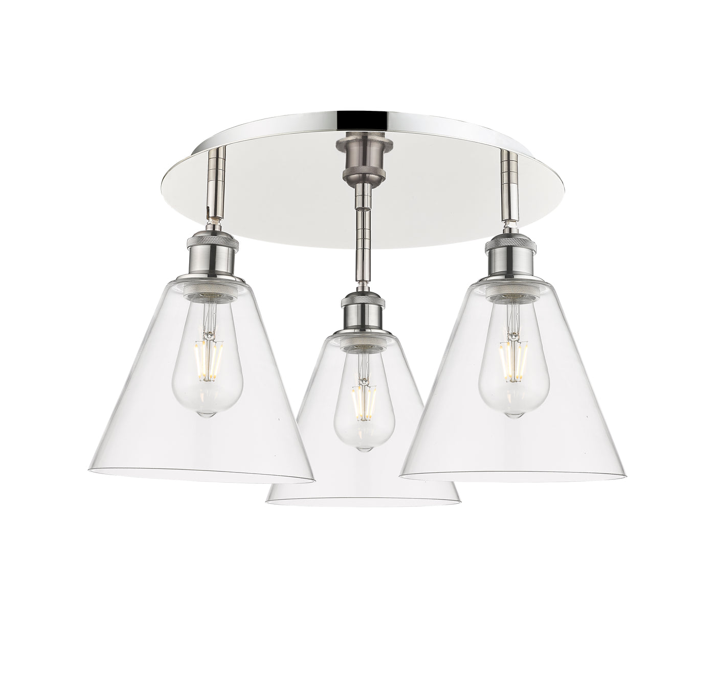 Ballston Semi-Flush Mount Satin Nickel Finish