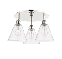 Ballston Semi-Flush Mount Satin Nickel Finish