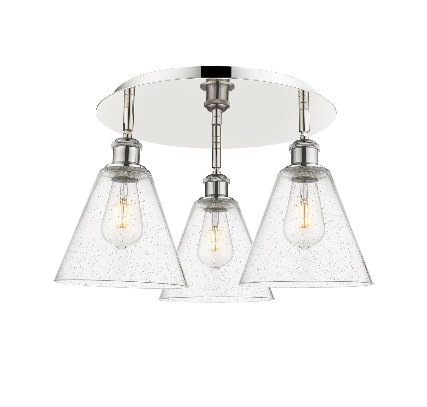 Ballston Semi-Flush Mount Satin Nickel Finish