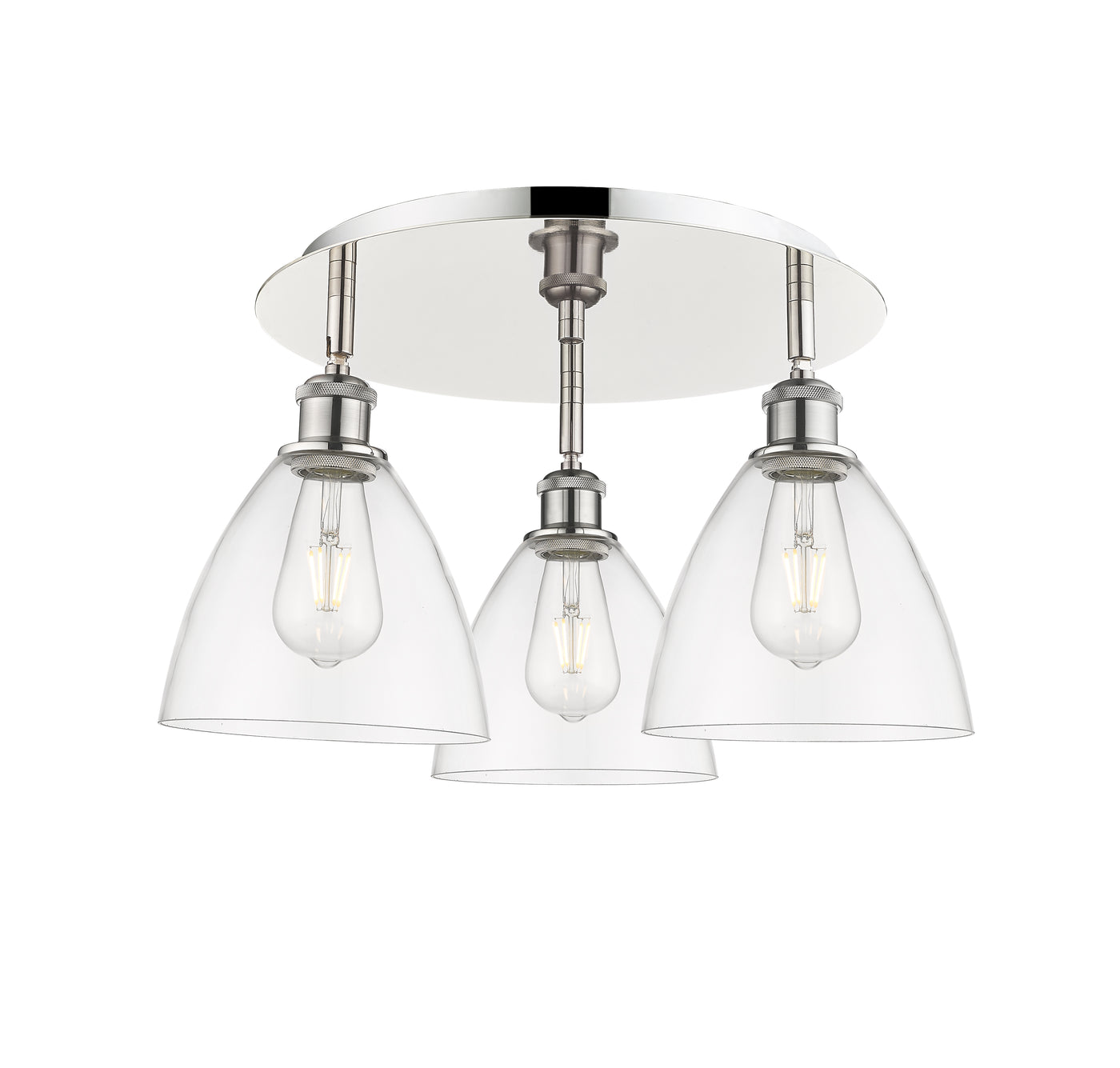 Ballston Semi-Flush Mount Satin Nickel