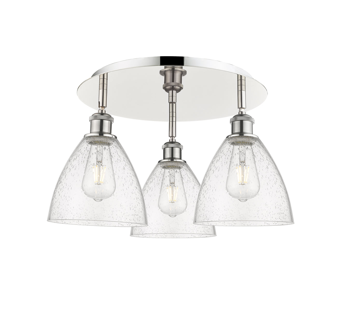 Ballston Semi-Flush Mount Satin Nickel