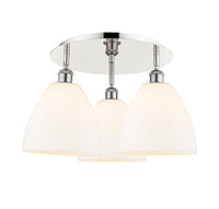 Ballston Semi-Flush Mount Satin Nickel Brass