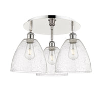 Ballston Semi-Flush Mount Satin Nickel Brass