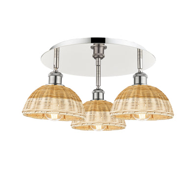 Ballston Semi-Flush Satin Nickel Brass