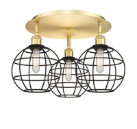 Ballston Semi-Flush Mount Satin Nickel Cast Brass