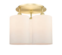 Ballston Semi-Flush Mount Satin Nickel Brass