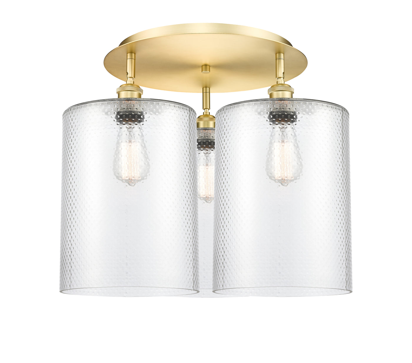 Ballston Semi-Flush Mount Satin Nickel Brass