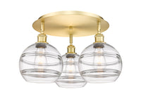 Ballston Semi-Flush Mount Satin Nickel Glass