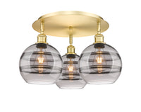 Ballston Semi-Flush Mount Satin Nickel Glass