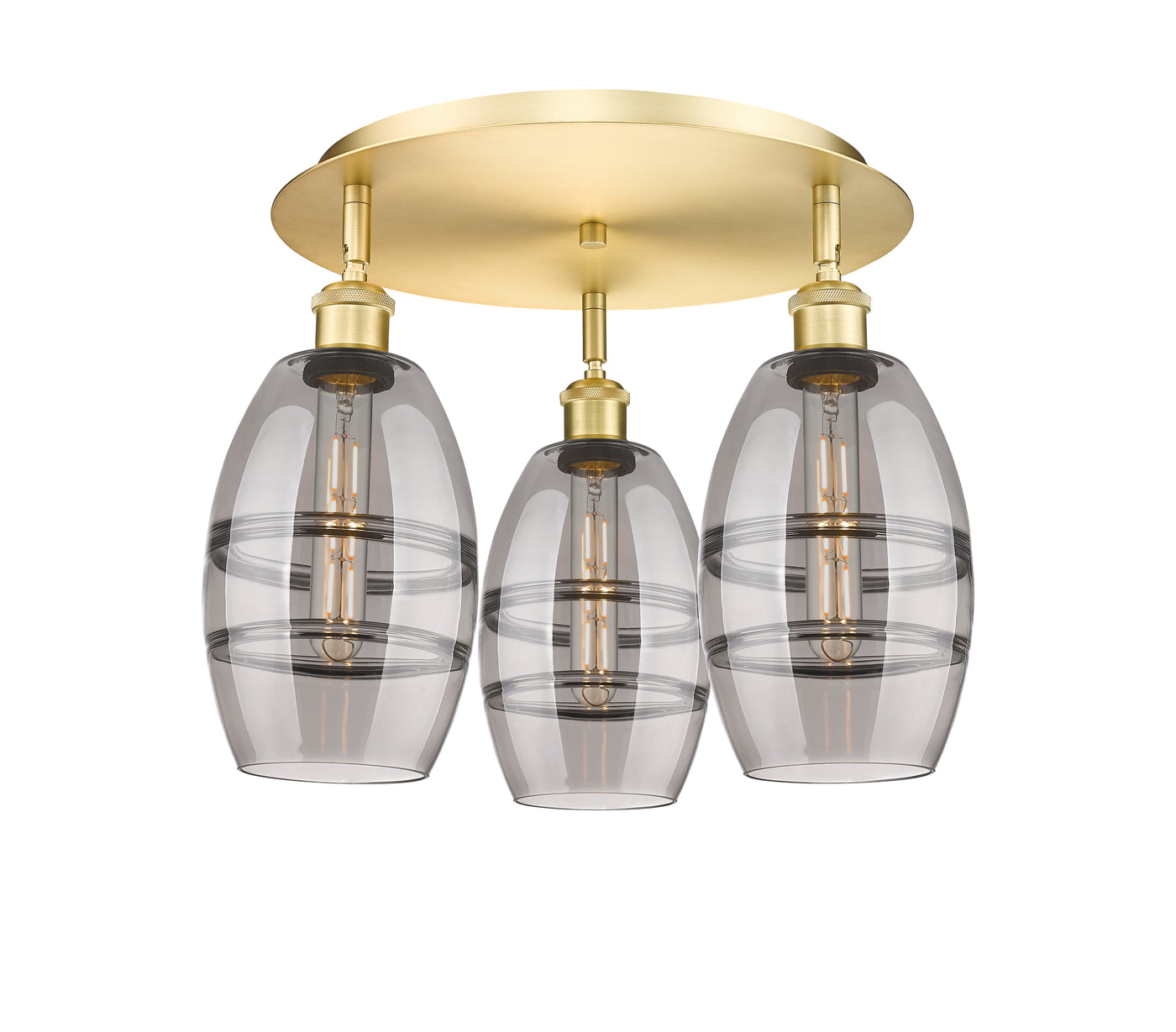 Ballston Semi-Flush Mount Satin Nickel