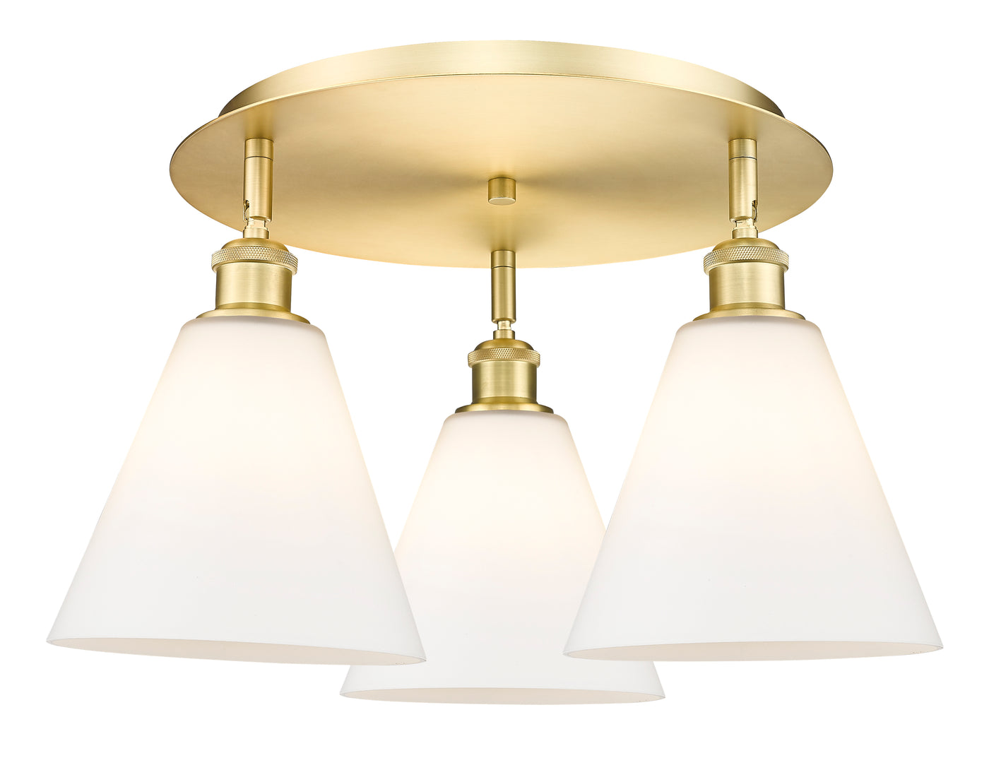 Ballston Semi-Flush Mount Satin Nickel Finish