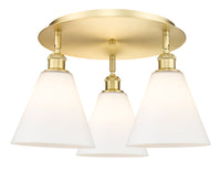Ballston Semi-Flush Mount Satin Nickel Finish