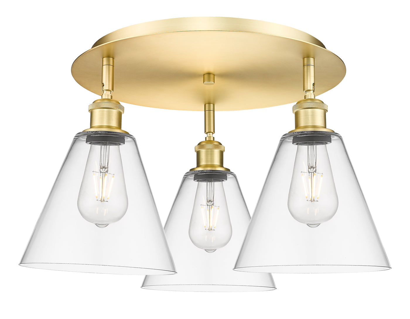 Ballston Semi-Flush Mount Satin Nickel Finish