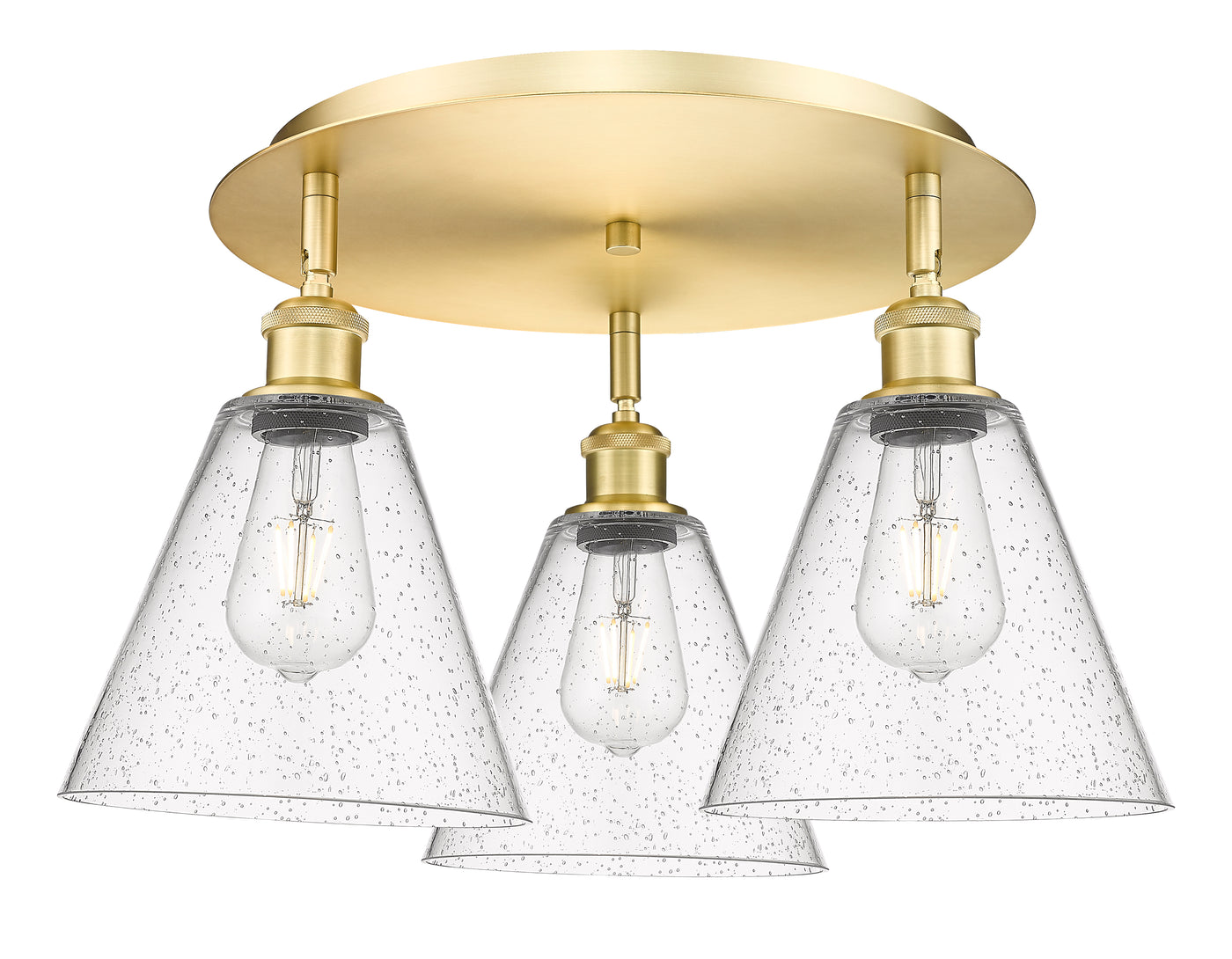 Ballston Semi-Flush Mount Satin Nickel Finish
