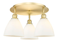 Ballston Semi-Flush Mount Satin Nickel