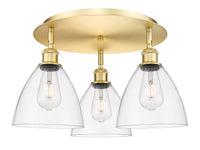 Ballston Semi-Flush Mount Satin Nickel