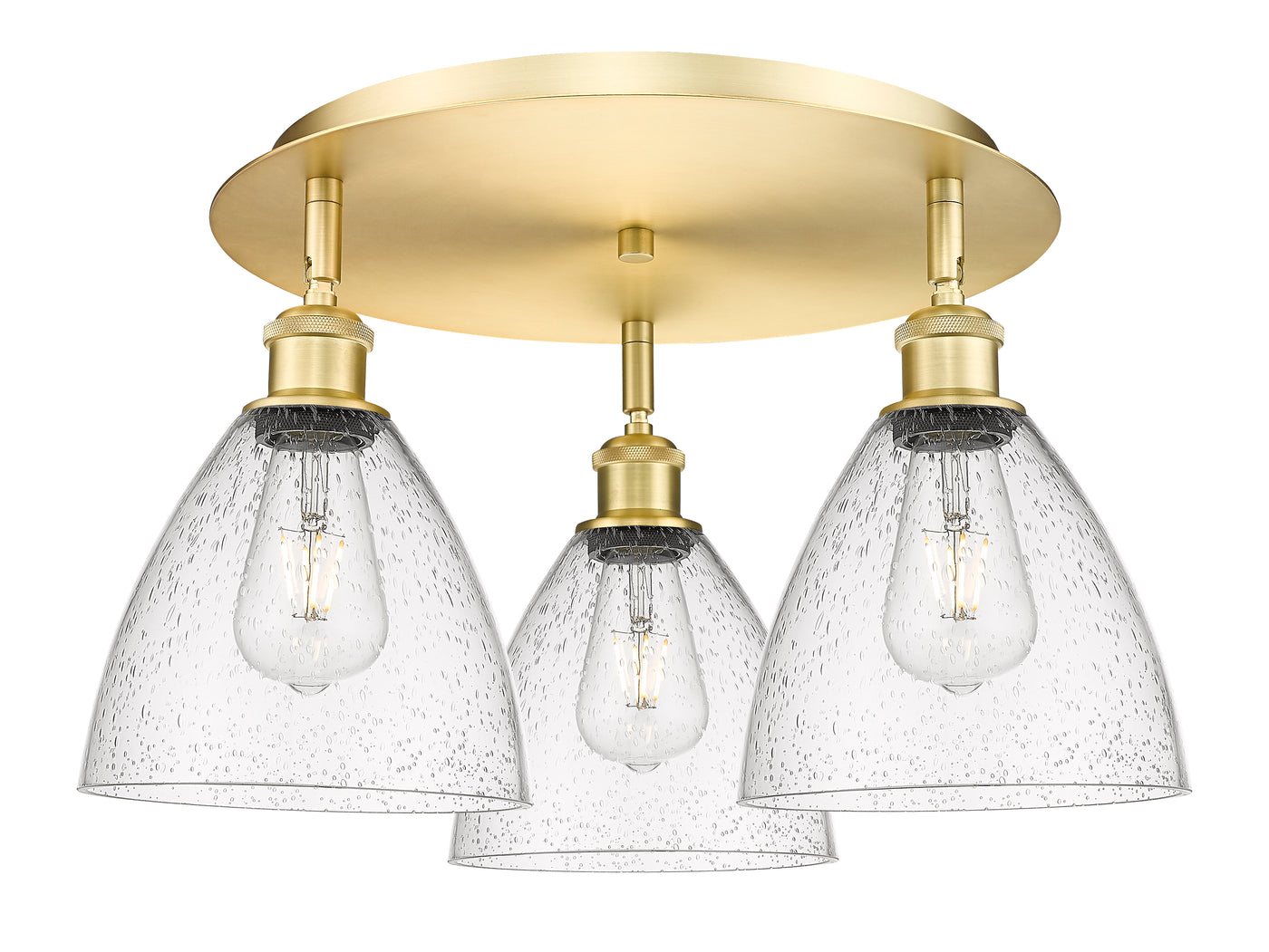 Ballston Semi-Flush Mount Satin Nickel