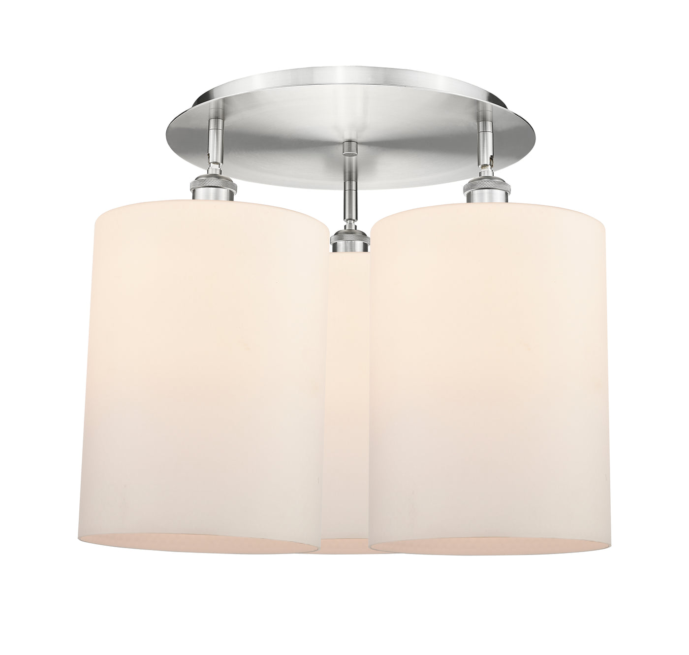 Ballston Semi-Flush Mount Satin Nickel Brass