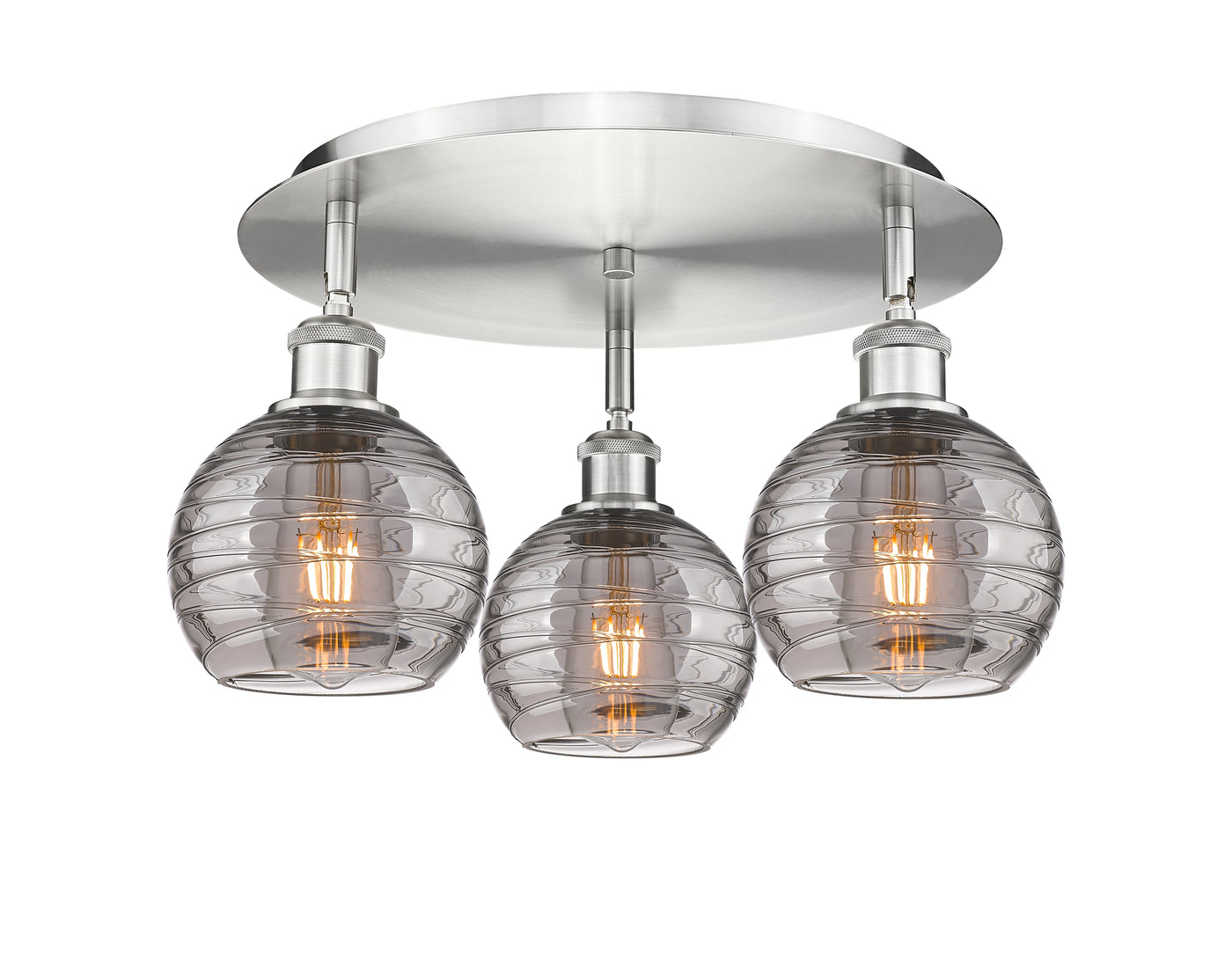 Ballston Semi-Flush Mount Satin Nickel Finish