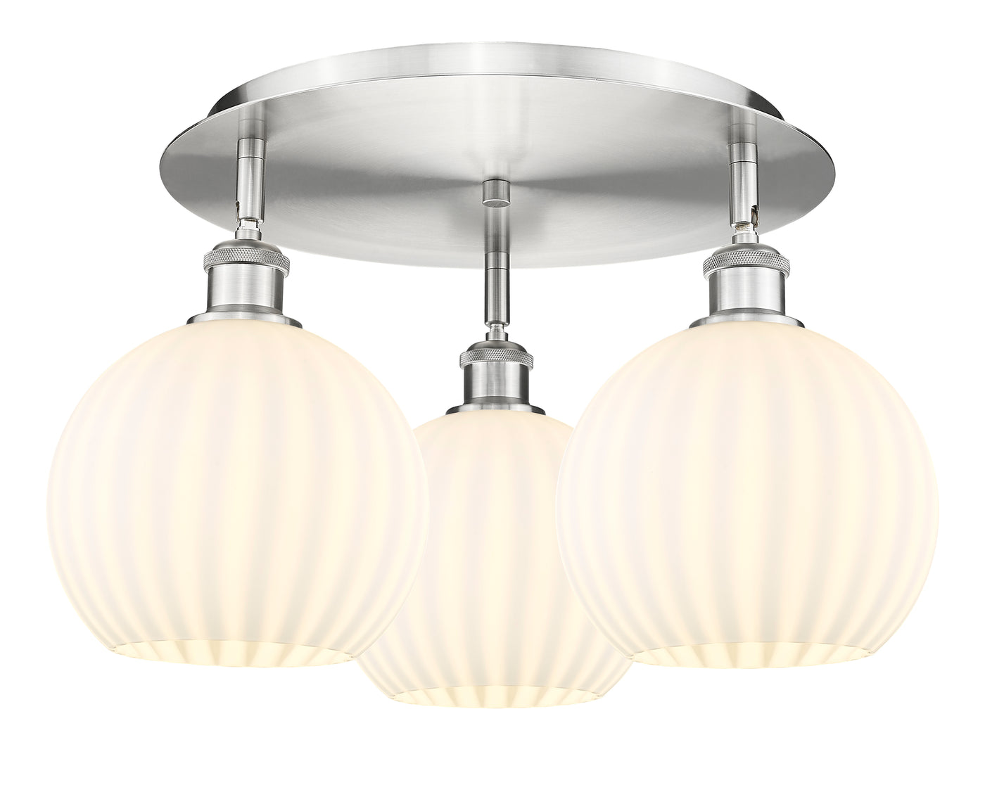 Ballston Semi-Flush Mount Satin Nickel Steel