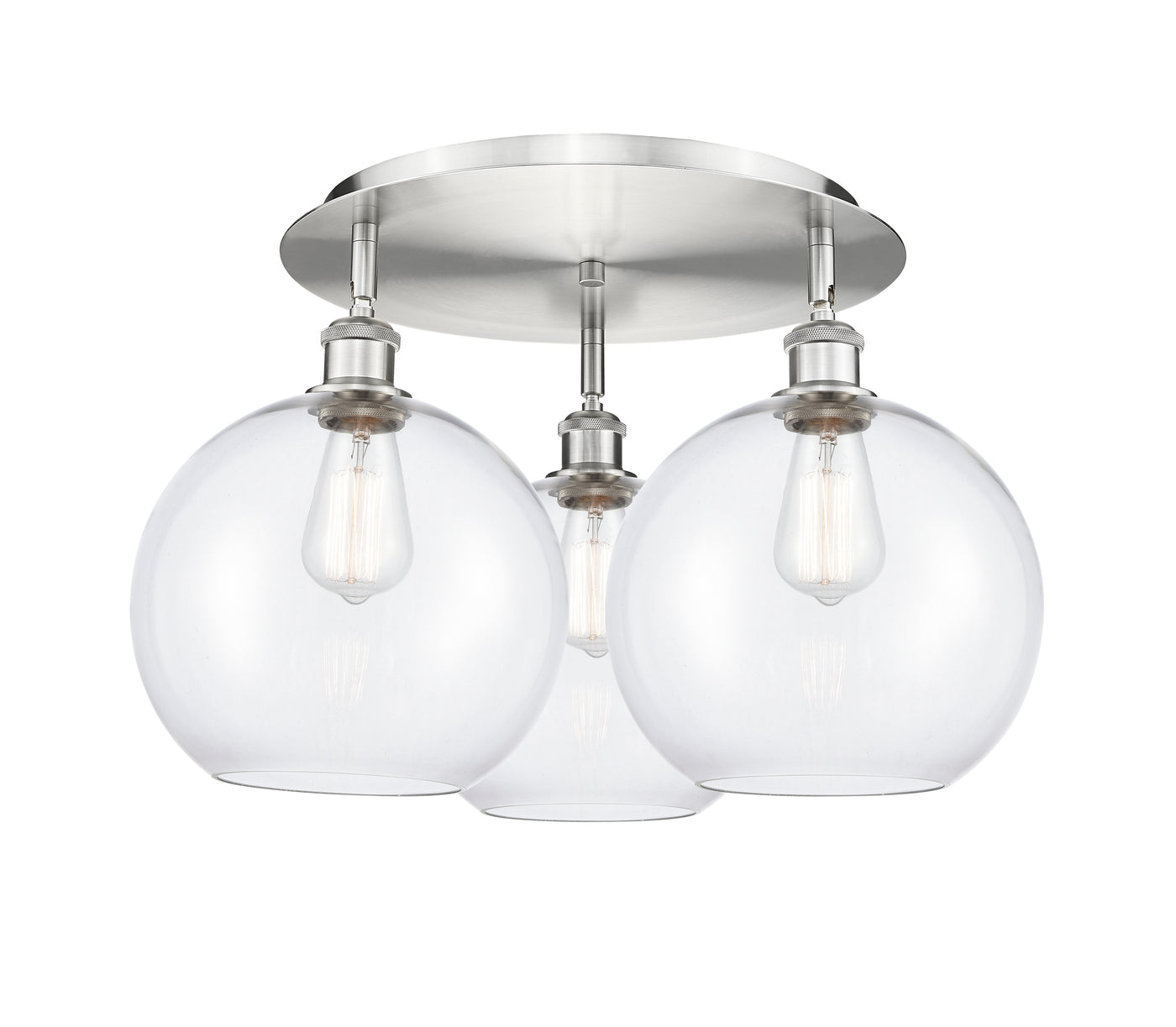 Ballston Semi-Flush Mount Satin Nickel