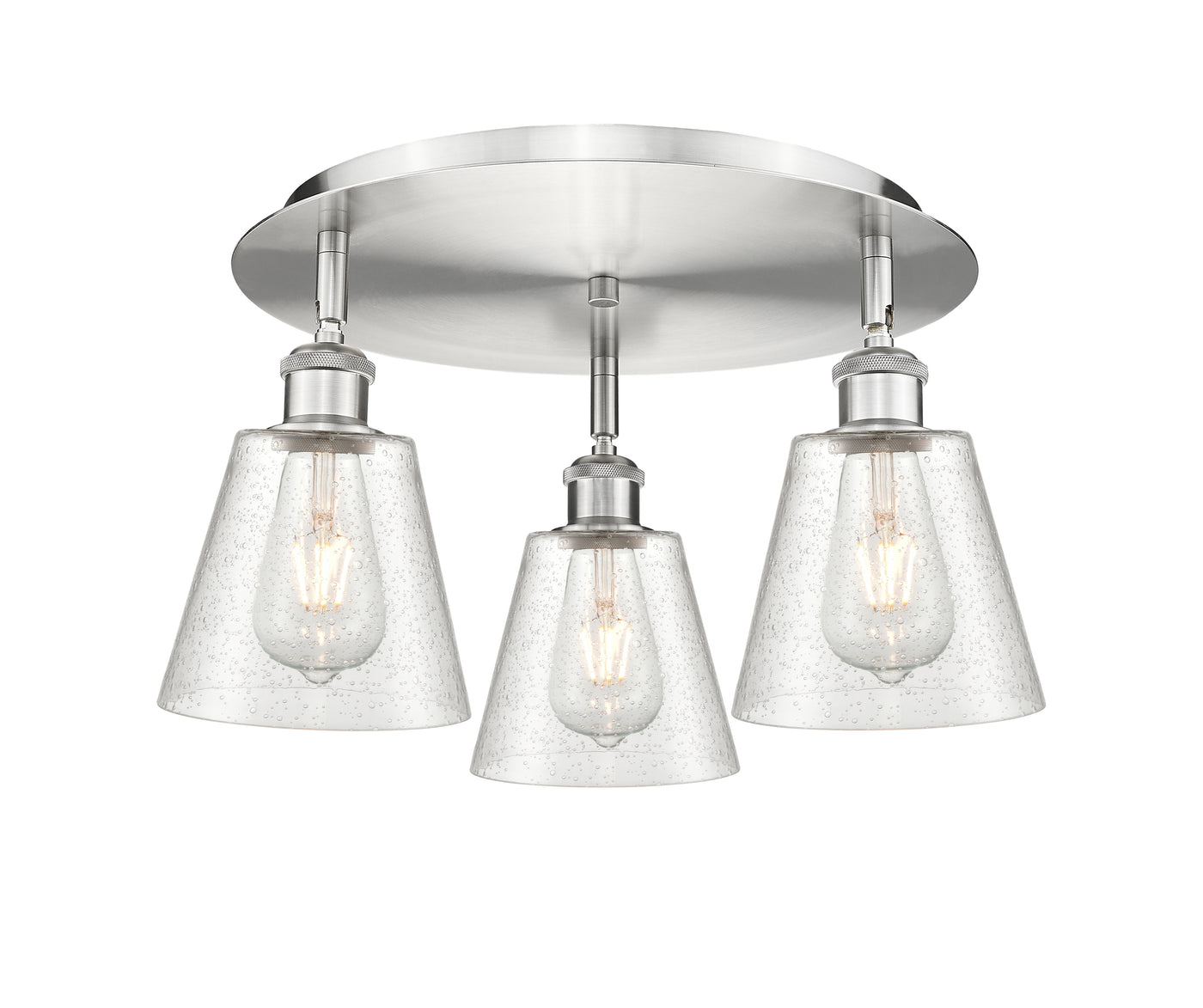 Ballston Semi-Flush Mount Satin Nickel