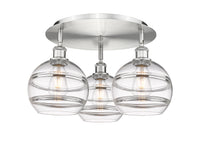 Ballston Semi-Flush Mount Satin Nickel Glass