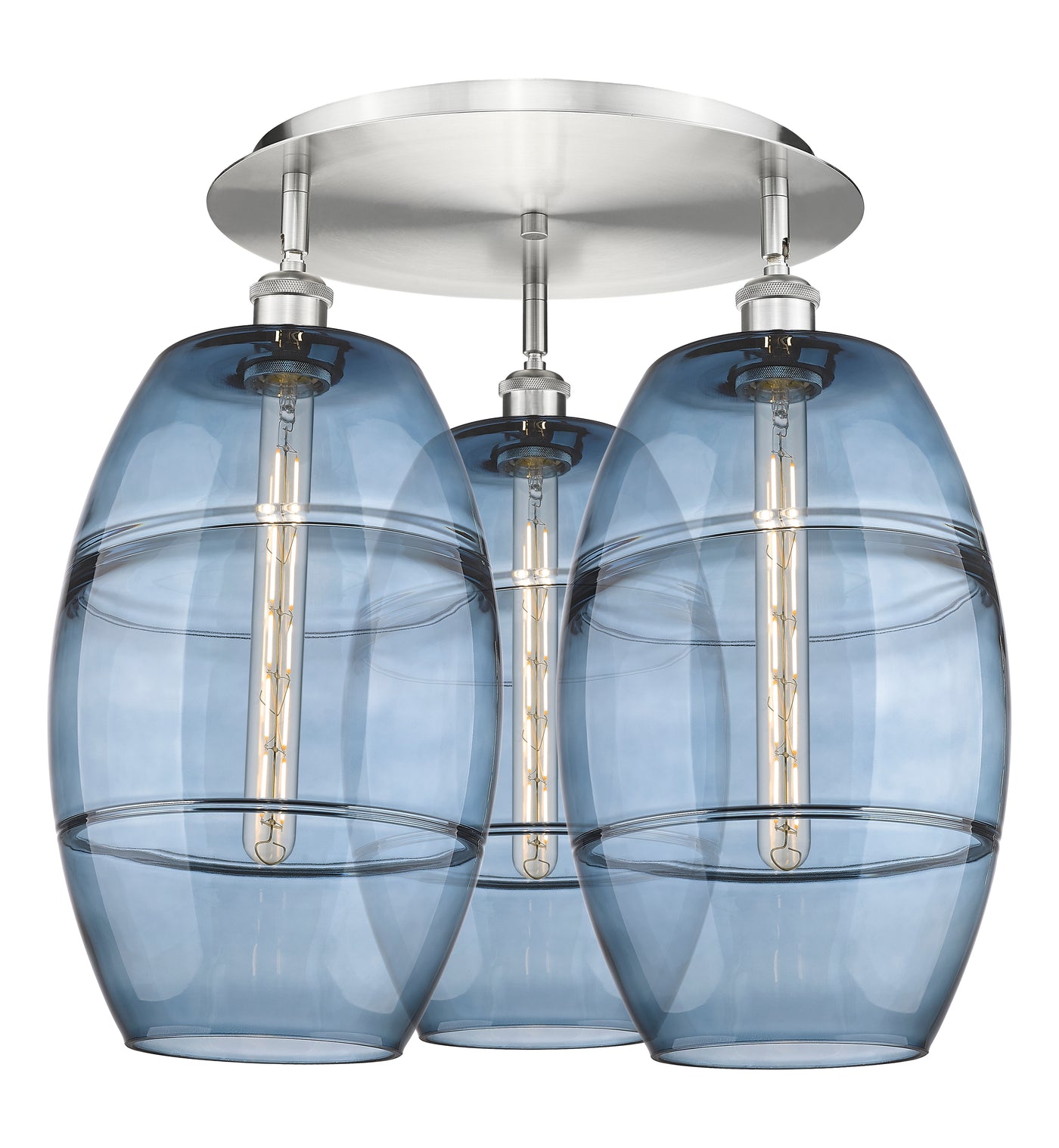 Ballston Semi-Flush Mount Satin Nickel