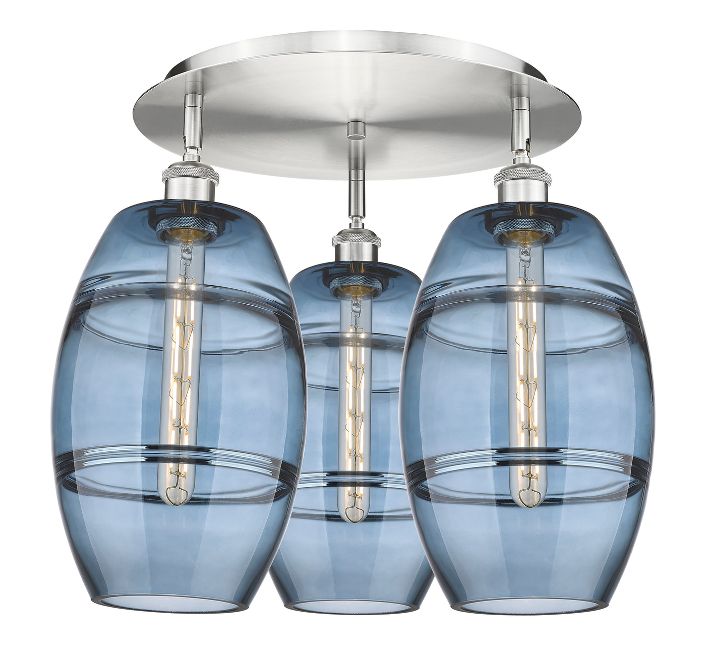 Ballston Semi-Flush Mount Satin Nickel