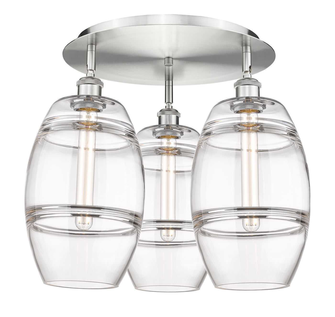 Ballston Semi-Flush Mount Satin Nickel