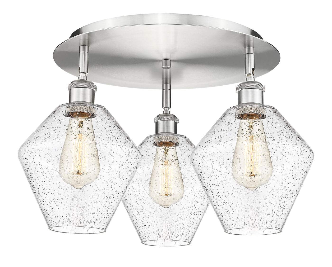 Ballston Semi-Flush Mount Satin Nickel Finish