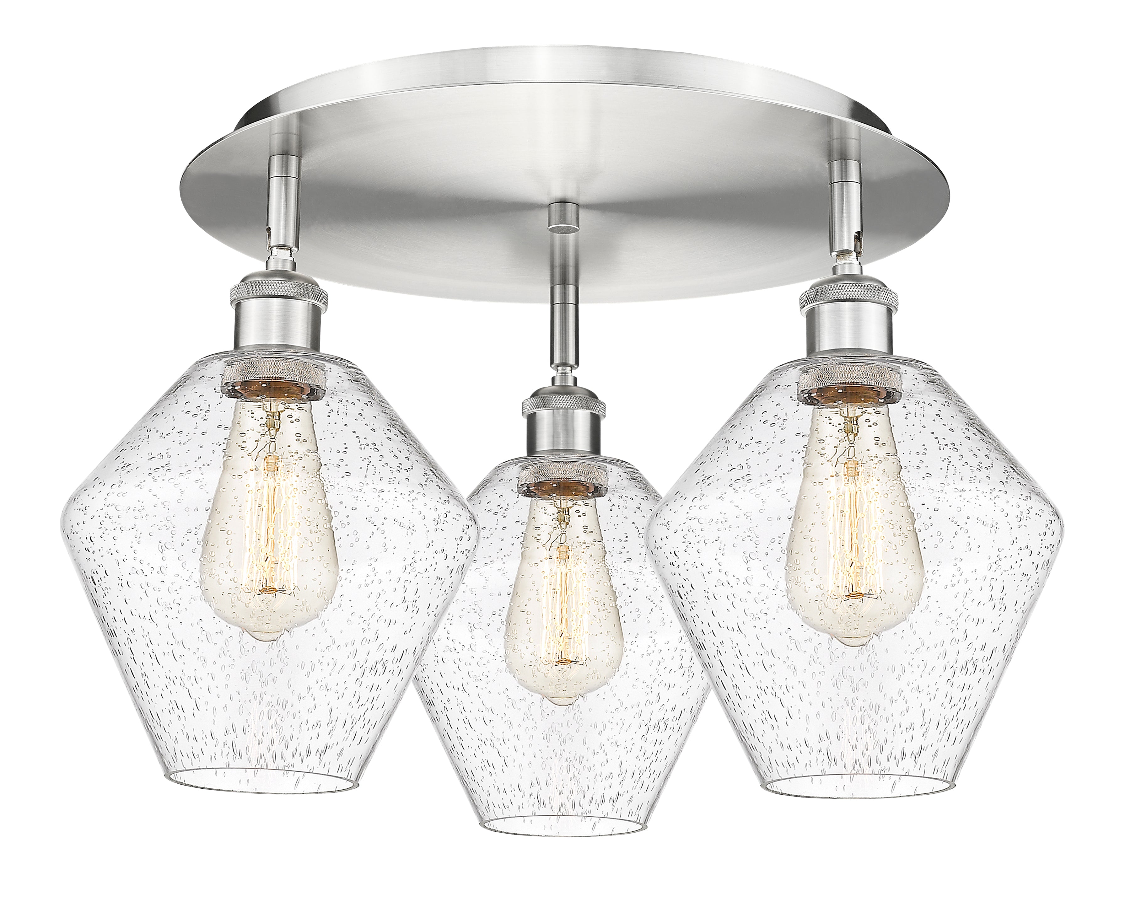 Ballston Semi-Flush Mount Satin Nickel Finish