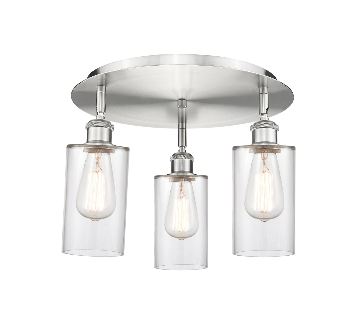 Ballston Semi-Flush Satin Nickel Brass