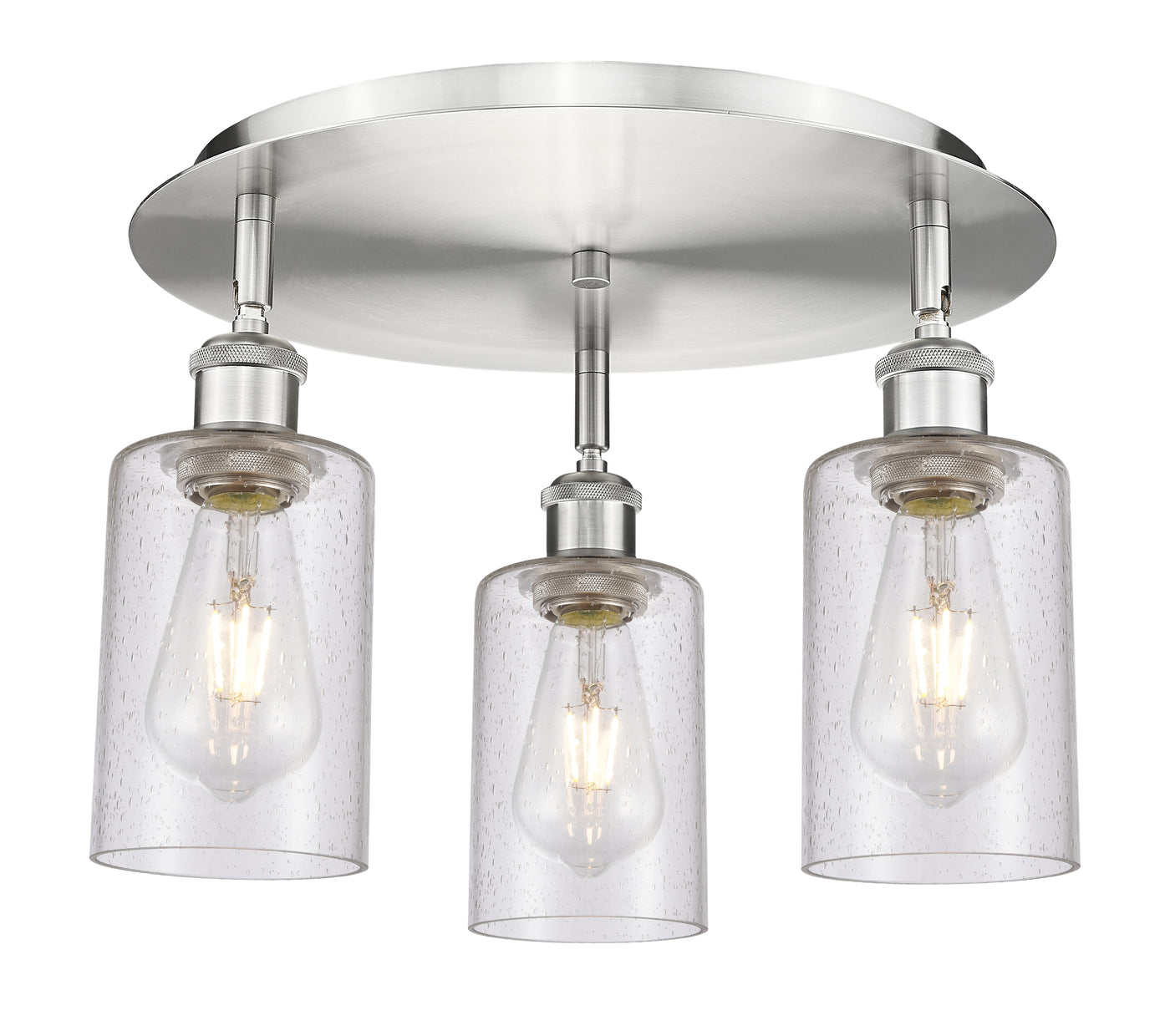 Ballston Semi-Flush Satin Nickel Brass