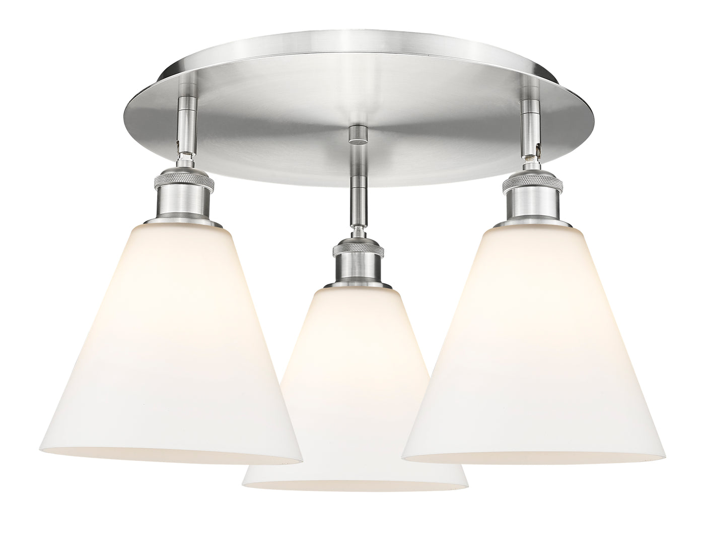 Ballston Semi-Flush Mount Satin Nickel Finish