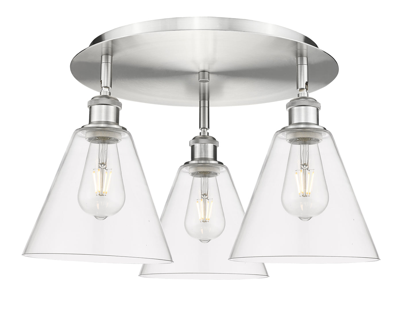 Ballston Semi-Flush Mount Satin Nickel Finish