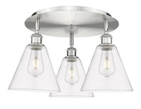 Ballston Semi-Flush Mount Satin Nickel Finish