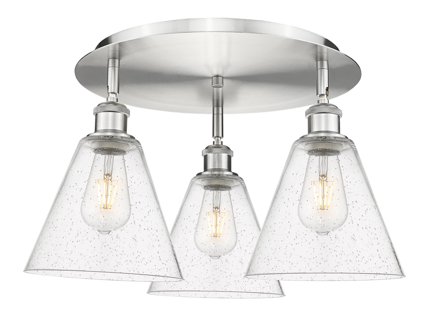 Ballston Semi-Flush Mount Satin Nickel Finish