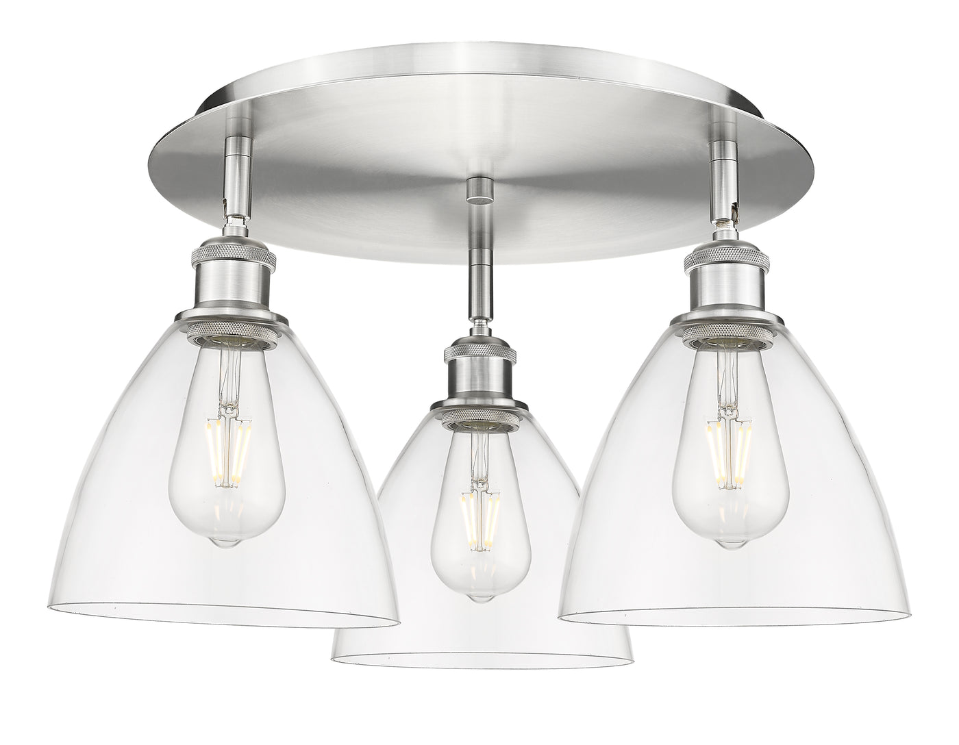 Ballston Semi-Flush Mount Satin Nickel
