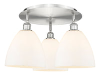 Ballston Semi-Flush Mount Satin Nickel Brass
