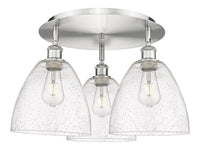 Ballston Semi-Flush Mount Satin Nickel Brass
