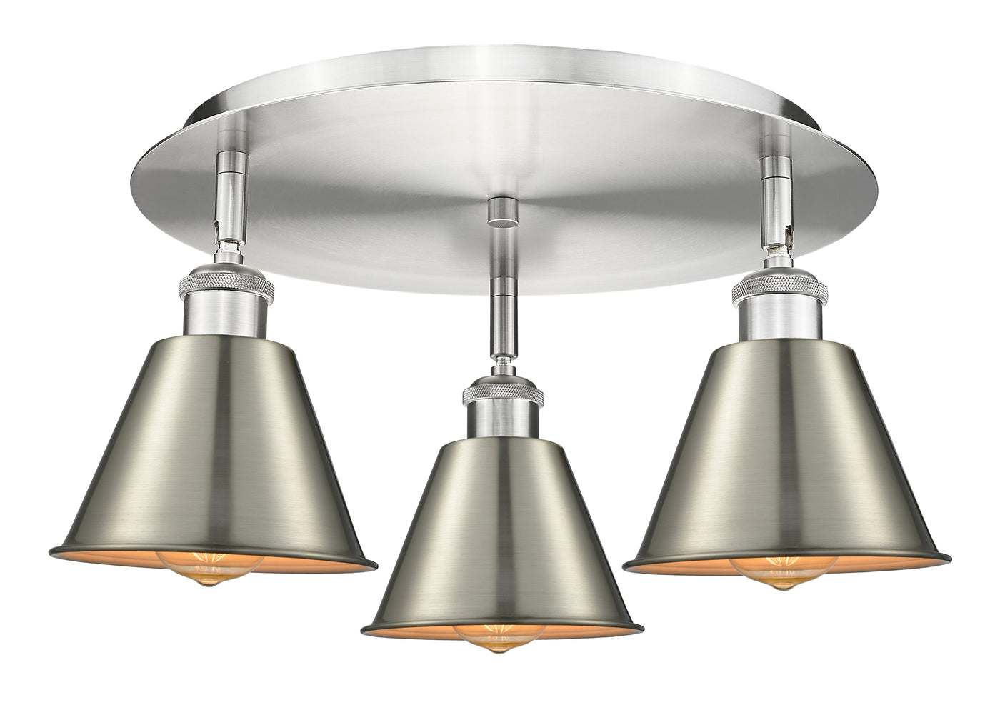 Ballston Semi-Flush Mount Satin Nickel