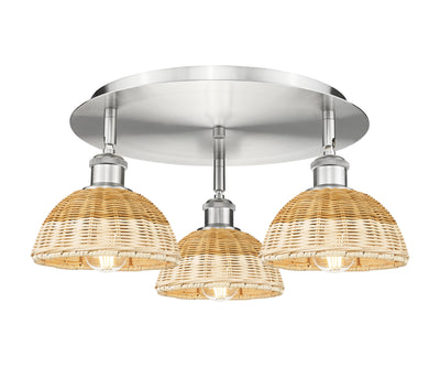 Ballston Semi-Flush Satin Nickel Brass