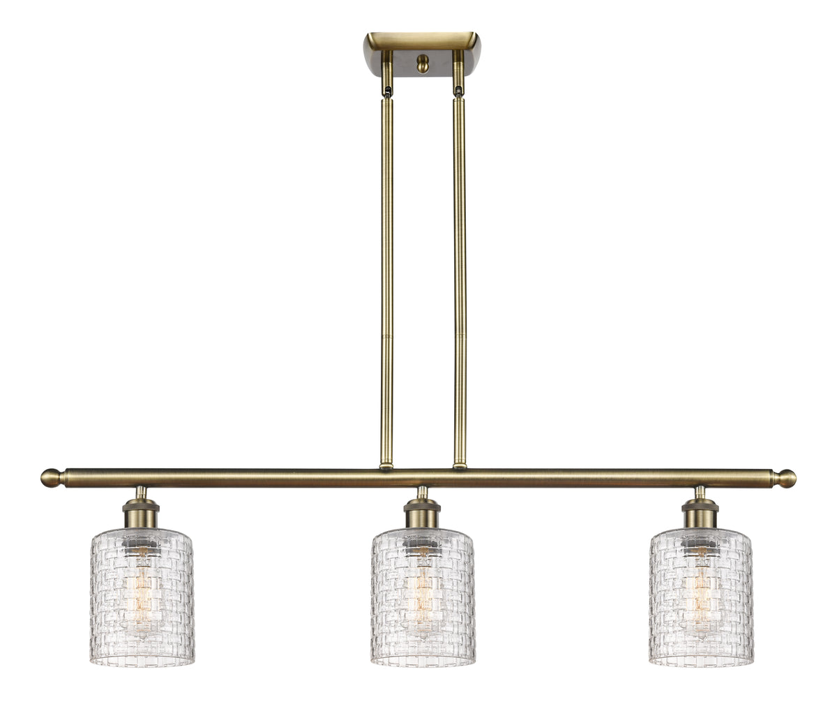 Cobbleskill 36-Inch 3-Light Stem-Hung Island Light 9.5-Inch High