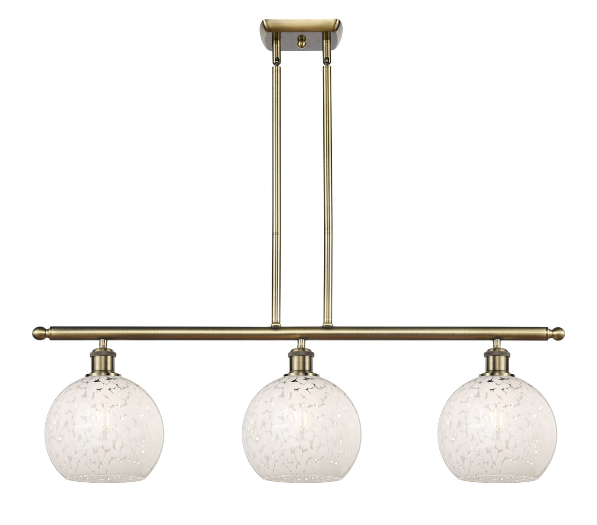 36-Inch 3-Light Stem-Hung Island Light 10.5-Inch High Sloped-Ceiling Compatible