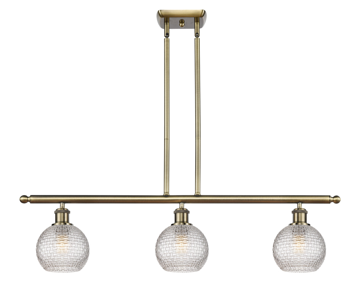 Athens 36-Inch 3-Light Stem-Hung Island Light 8.625-Inch High