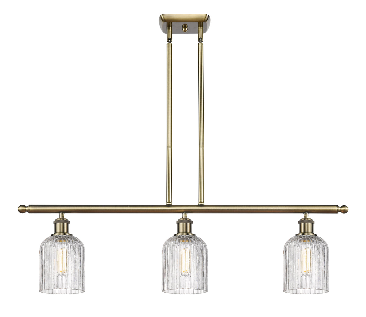 Bridal Veil 36-Inch 3-Light Stem-Hung Island Light 5-Inch Shade