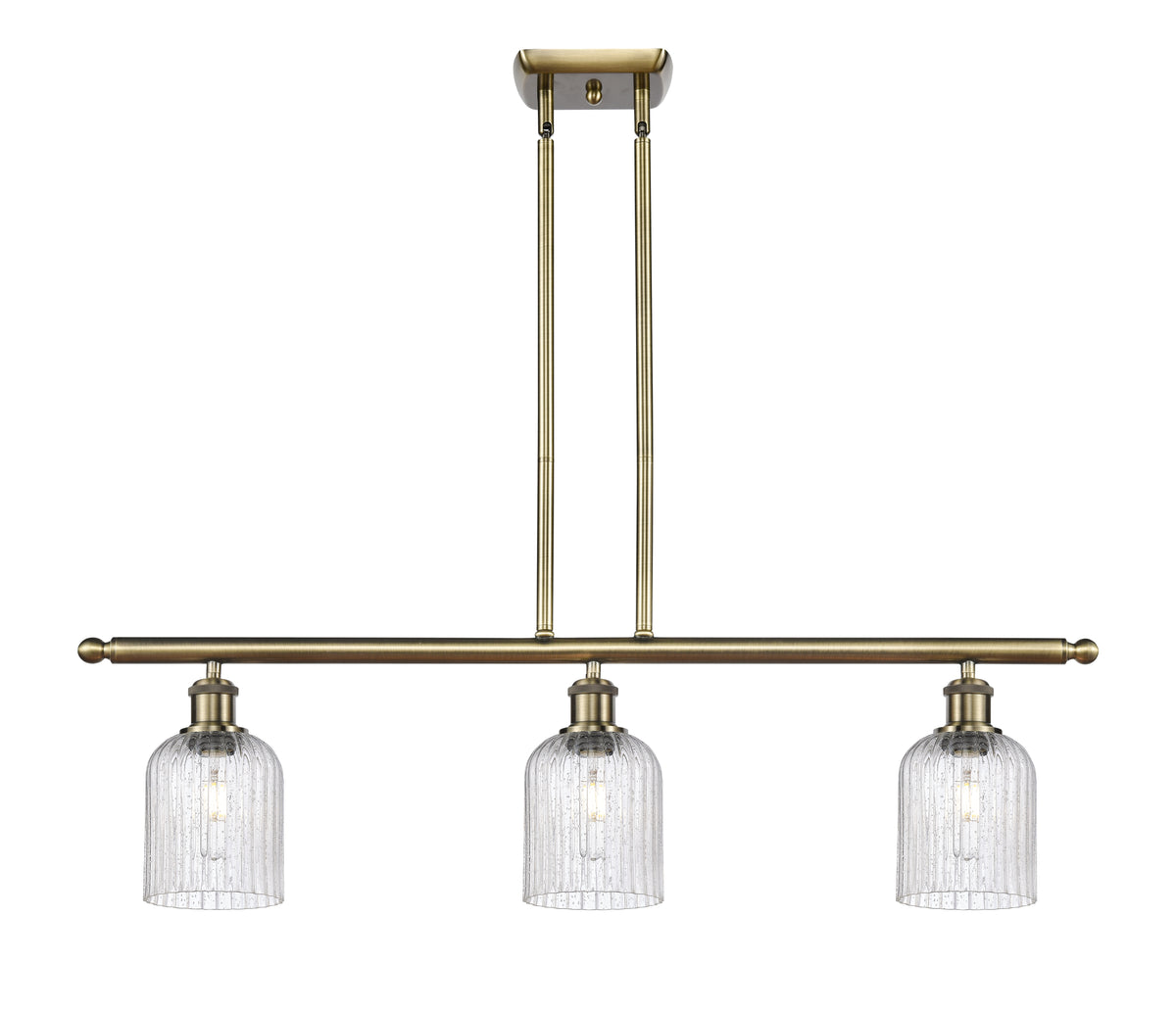 Bridal Veil 36-Inch 3-Light Stem-Hung Island Light 5-Inch Shade