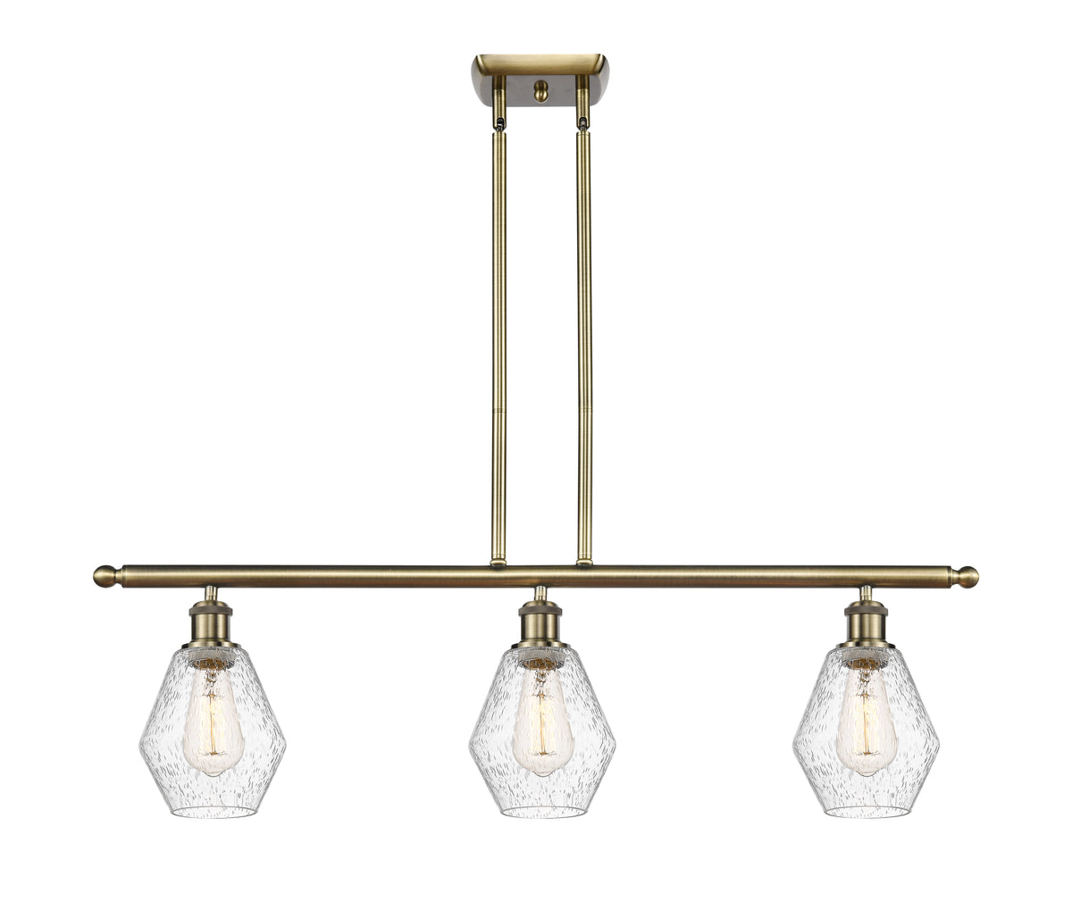 Cindyrella 36-Inch 3-Light Stem-Hung Island Light with LED Bulbs 10-Inch High