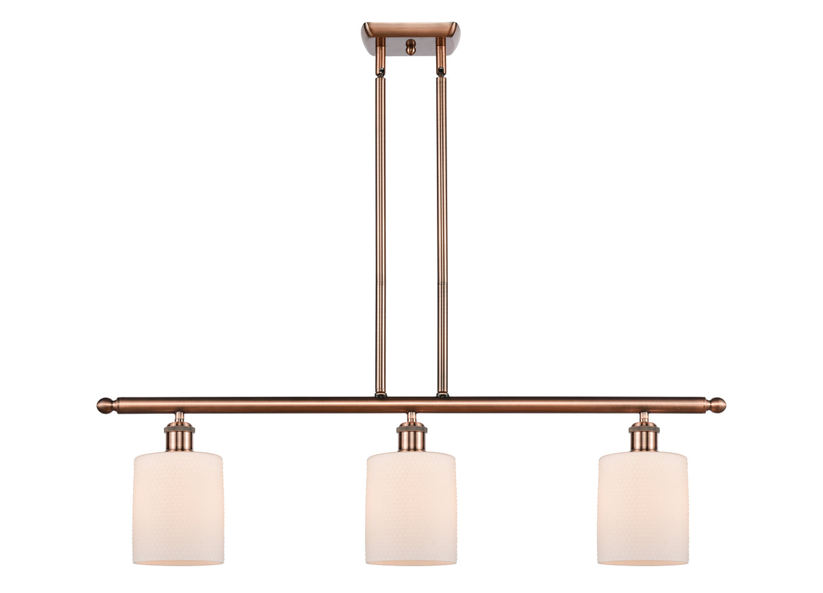 Cobbleskill 36-Inch 3-Light Stem-Hung Island Light 9.5-Inch High Dimmable